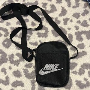 Nike Black Belt Bag with White Logo